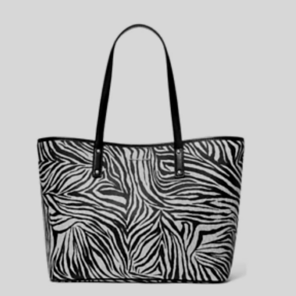 Michael Kors Zebra Signature Carter Large Open Tote Bag